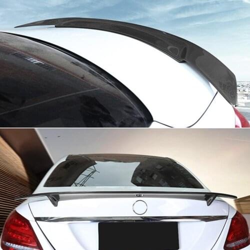 FOR Benz E-class W205 RT Style Real Carbon Fiber Spoiler Accessories C180 C200 C300 Sedan Car Trunk Wing Spoiler 2015-2021