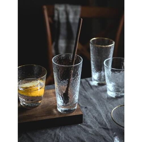 Golden Edge Glass Mugs Juice mug Milk Tea office Cups Drinkware the Best birthday Gift for friends