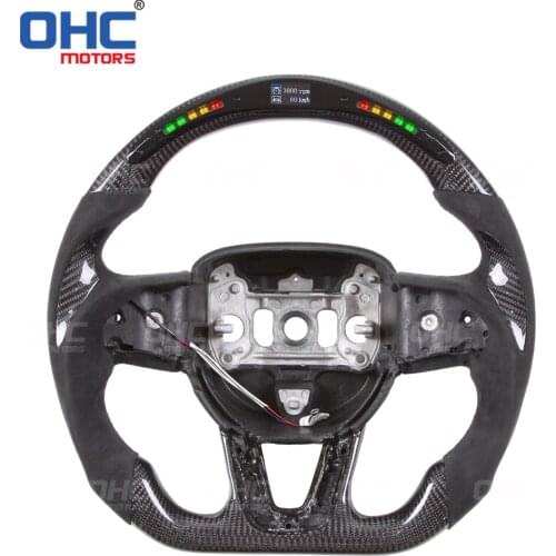 Carbon Fiber LED Steering Wheel compatible for Charger Challenger SRT Hellcat Durango