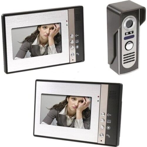 Home Security 7 inch LCD Video Door Phone Doorbell Intercom Video System with IR camera