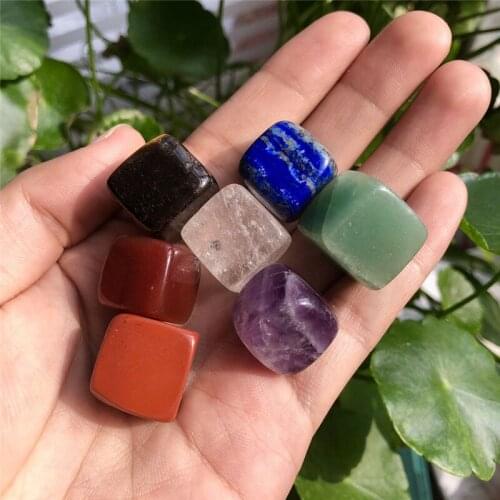 1 set of seven chakra natural crystal yoga energy stone reiki healing quartz home decoration polishing gift