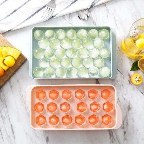 1pc Ice Cube Box With Lid Cover Drink Freezer Mold ice Maker Stocked Kitchen Tools Jelly Chocolate Fruit Cake DIY Mould