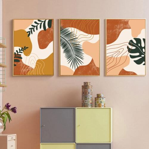 Random Shapes Abstract Geometry Wall Art Canvas Painting Botanical Leaf Poster Nordic Style Decoration Picture Print Home Decor