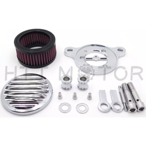 Aftermarket free shipping motor parts Air Cleaner Intake Filter System Kit For Harley Sportster XL883 XL1200 1988-2015 CHROMED