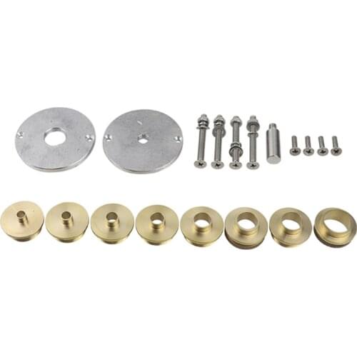 B2RA Aluminum Router Table Insert Plate with Rings Screws Woodworking Benches Trimmer Tool Engraving Machine