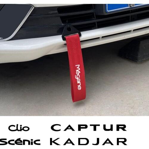 Car Towing Rope Trailer Racing Tow Strap For Renault Megane Clio Captur Kadjar Scenic Laguna Zoe Fluence Decoration Accessories