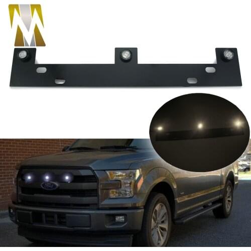 For Ford F-150 2009 2010 2011 2012 2013 2014 2015 Raptor Front Grille LED Lights Kit Bracket For Ford F150 Front Grill Lamp LED