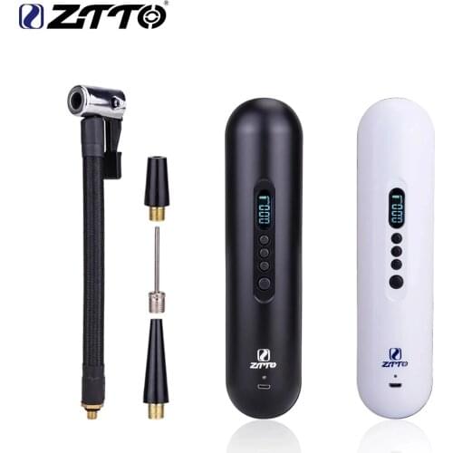 ZTTO MTB Road Bike Electric air pump Rechargeable 12V 120PSI Cordless Portable Compressor Digital Pump Multiple Use 2000mAH