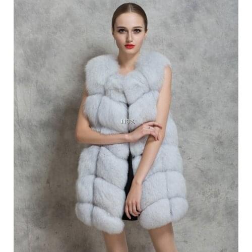 European and Haining fur autumn and winter new imitation whole skin fox fur vest mink coat for women faux fur coat