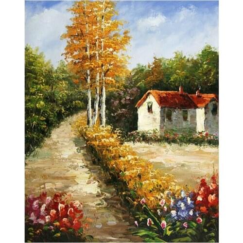 GATYZTORY Country Trail DIY Painting By Numbers For Adults Children HandPainted Oil Painting Drawing On Canvas Home Decoration