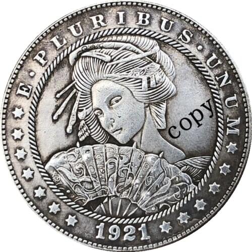 Hobo Nickel 1921-D USA Morgan Dollar COIN COPY Type 244