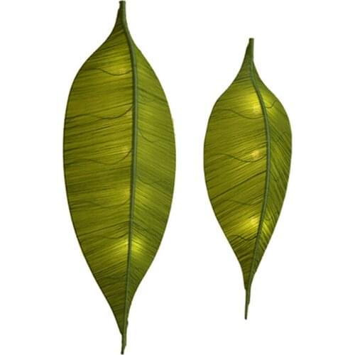 Art deco chinese iron fabric leaf wall lamp for living room restaurant stairs led wall light creative bedroom lamp loft decor