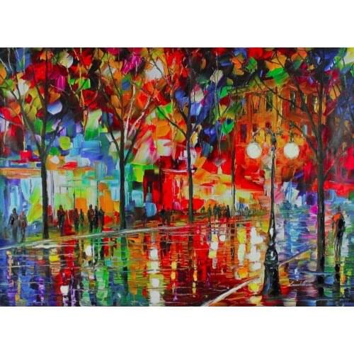 Oil Painting on Canvas Handmade Landscape Wall Pictures Painting for Home Decoration The Tears of The Fall Fine Arts No Framed