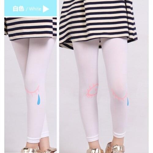 Kids girl baby muticolor big eye tights stockings children ballet dance footless tights stockings in opaque