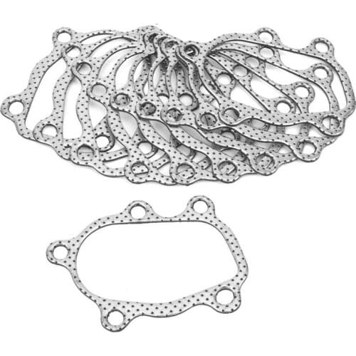 10pcs Turbo Outlet Elbow Gasket Kit with 5 Bolt Holes for T25 T28 GT25 GT28 Exhaust Manifold