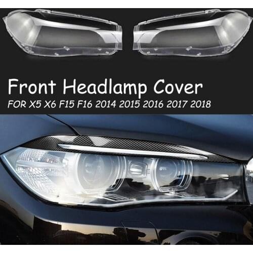 Car Front Head Light Lamp Cover, for BMW X5 F15 X6 F16 2014-2018 Waterproof Headlight Shell Cover