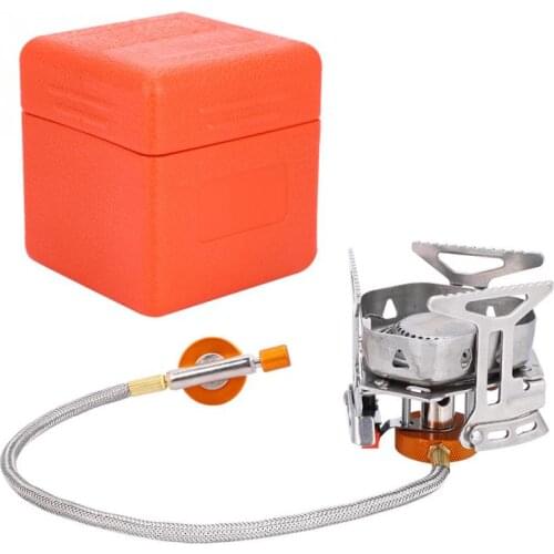 Mini Outdoor Camping Stoves 3500W Split Folding Gas Stove Portable Stainless Steel Furnace Picnic Windproof Cooking Stove