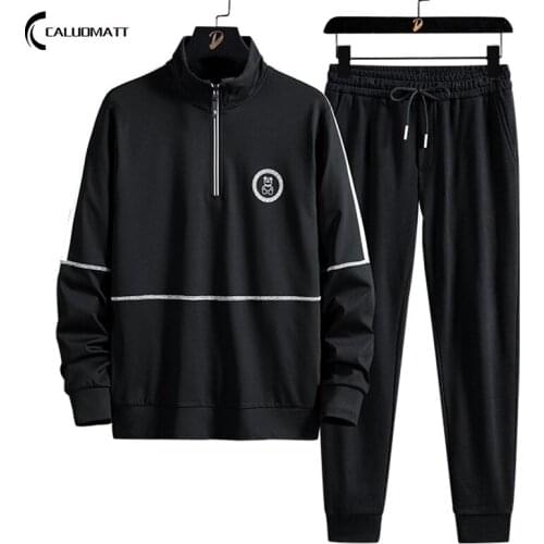 2021 Spring Autumn Tracksuits Men Set Sweatshirt + Pants Suit New Fashion Sweatshirt Sportswear Set Casual Mens Jogging Outfit