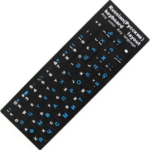 Spain/English/Russian/French/Arabic Keyboard Stickers 10" TO 17" Computer Standard Letter Stickers Layout Keyboard Covers Film