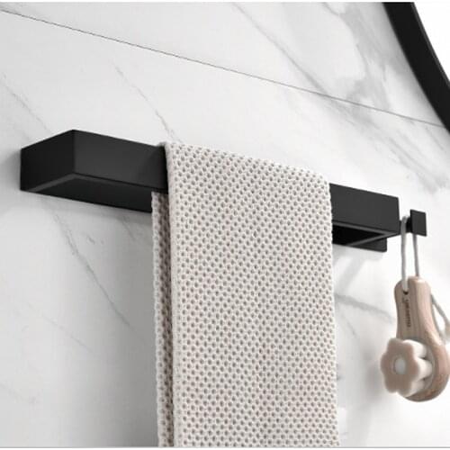 Ginmino Towel holder Housekeeper Organizer for kitchen and bathroom Wall Adhesive towel rack stainless steel mount towel hanger