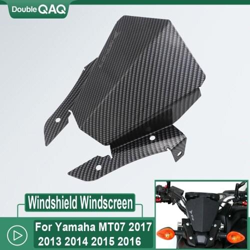 New MT-07 MT 07 Motorcycle Aluminum Motorbike Windshield Windscreen For Yamaha MT07 2013 2014 2015 2016 2017