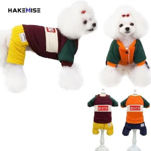 New Winter Warm Dog Clothes Classical Overalls for Dogs Four Legs Jumpsuit for Yorkshire Terrier Chihuahua Puppy Pet Costume