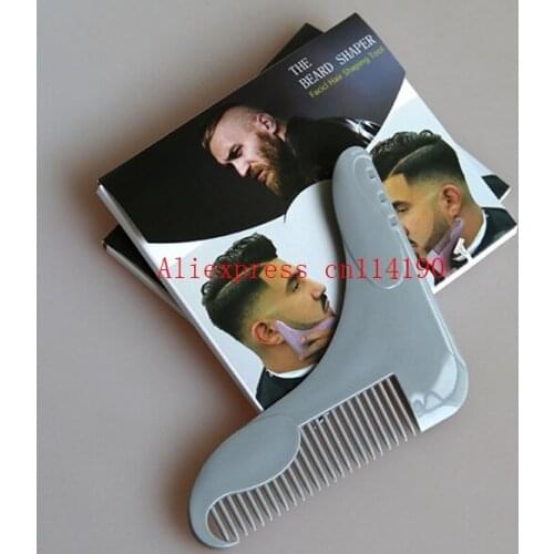 Brand new 500 Pcs/lot Beard Shaping Tool Beard template comb brush tool beard comb of the second generation
