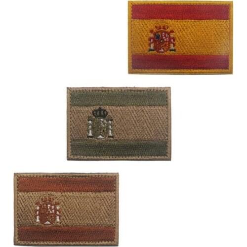 Clothes Backpack Flag Gloves Flag Sewing Spanish Denim Jacket Decorative Personality Designer Embroidery Hook Ring Patch 1pc