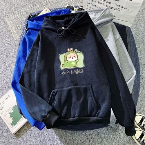 Autumn Oversized Hoodie Womens Girl Dinosaur Cute Pattern Round Neck Long-sleeved Hooded Pullover Sweatshirt Худи Оверсайз