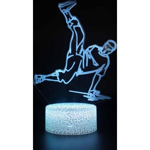 Personage Custom Led 3d Led Night Light Colorful Touch Charging Visual Hip Hop Table Lamp Bed Room Light Decoration