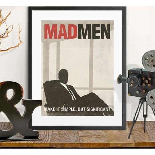 Mad Men TV Show Poster Don Draper Mad Men Classic Art Canvas Painting Print Wall Picture Mad Men Fan Gifts Home Wall Art Decor
