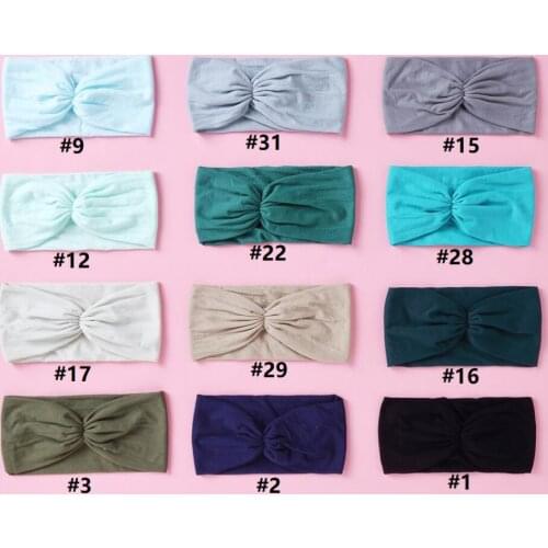 Baby Headband Cross Top Knot Elastic Hair Bands Soft Solid Color Girls Hairband Hair Accessories Twisted Knotted Headwrap
