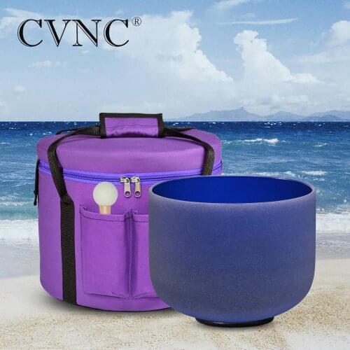 CVNC 8" Note A Third-eye Chakra Frosted Quartz Crystal Singing Bowl With free bag