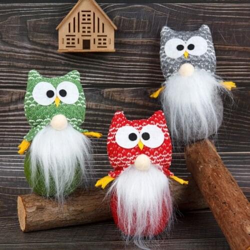 Christmas Decorations Marry Christmas Knitted Fabric Faceless Owl Dolls For Parties Home Decoration Childs Gifts