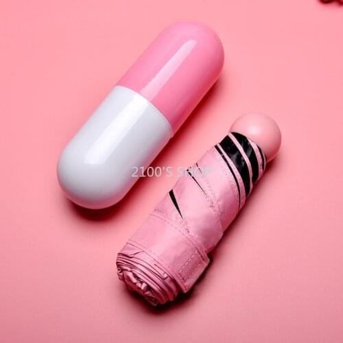 Christmas gift Pocket Capsule Umbrella Ultra-light Mini Sunumbrella Anti-ultraviolet Sunshine Umbrella Folding Female