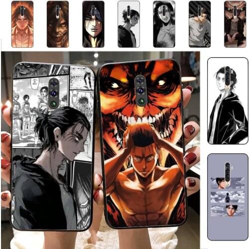 RuiCaiCa Eren Yeager Attack on Titan Phone Case for Vivo Y91C Y11 17 19 17 67 81 Oppo A9 2020 Realme c3