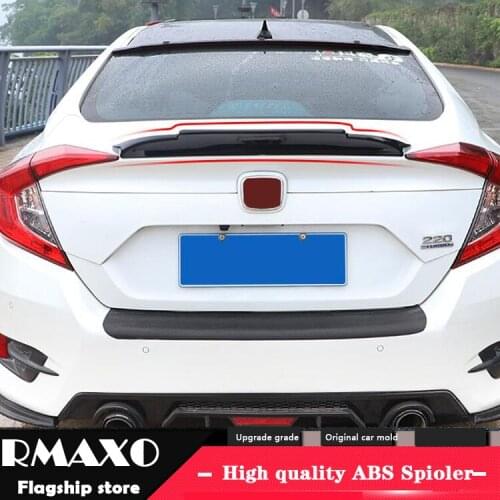 For Honda civic Spoiler 2016-2019 For civic gt Spoiler TF ABS Material Car Rear Wing Primer Color Rear Spoiler