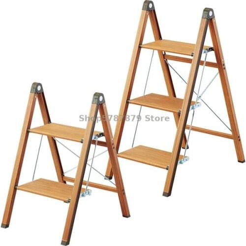 Ladder Storage Rack Multi-layer Flower Rack Photography Indoor Folding Ladder Stool Aluminum Three-step Ladder