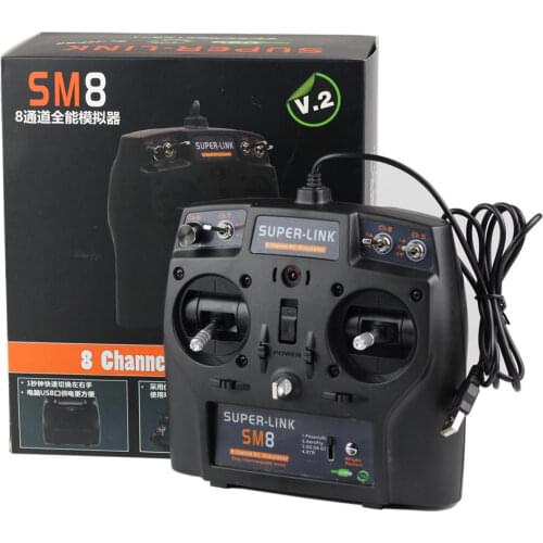 SuperLink SM8 8CH RC Simulator Controller for PhoenixRC Realflight FPVFreeRider Liftoff Airplane Helicopter FPV Racing Drone