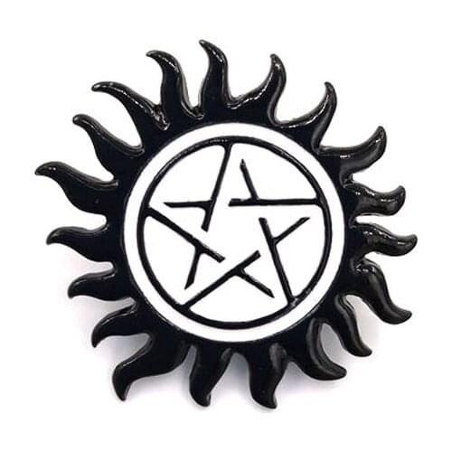 Supernatural SPN kids men women 90s funny cartoon backpack clothes diy decoration Enamel Brooches badge collar pins gifts