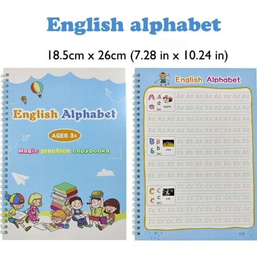 2021 Newst Learning English Practice Book Reusable Book Baby Copybook For Calligraphy Writing Kids English Lettering Toy