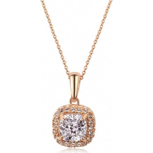 TRACYSWING Top Quality Classic Rose Gold Color Pendant Necklaces For Women Made with Austria Crystal Wholesale TWN112