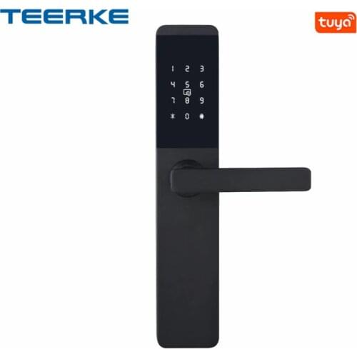 Smart door lock European rfid hotel handle intelligent security wireless electric fingerprint door lock for home