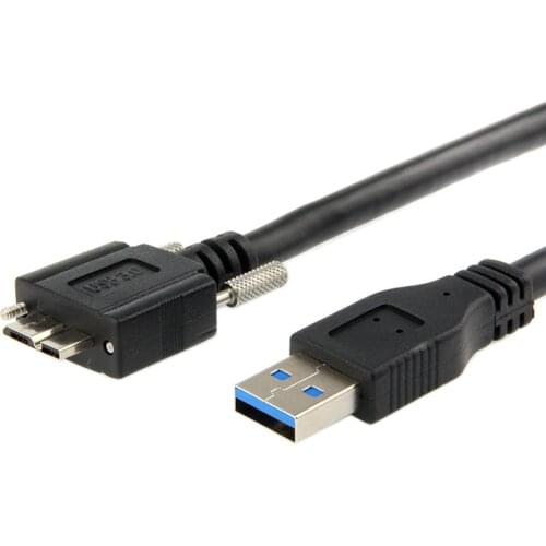 USB Cable USB 3.0 Type A Cable Male to Micro USB B Male with Mount Panel Screws for Hard Disk Mobile Phone 1M 5M