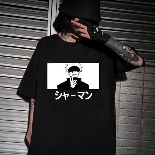 Funny Satoru Gojo Shirt Jujutsu Kaisen T Shirt Men Round-neck Short-Sleeve Casual T Shirts Tops Male