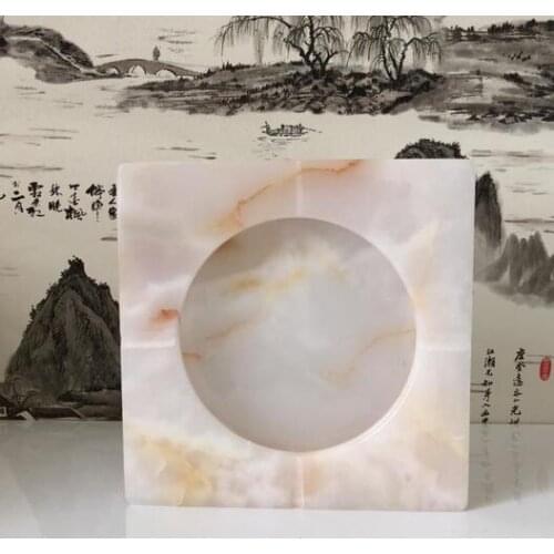 18cm Natural jade red ice ashtray creative personality medium retro European fashion decoration