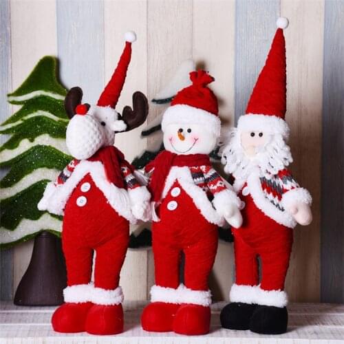 2022 Home Decor Santa Claus In Red Pants Snow Reindeer Toy Christmas Elf Doll Dwarf Doll New Year Party Christmas Tree Ornaments