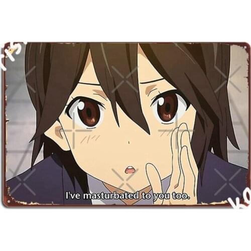 4k Inaba Himeko From Kokoro Connect Metal Signs Club Party pub Garage Designing Plaques Tin sign Posters