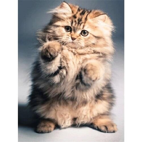 Diamond Painting Full Drill A Standing Cat Mosaic DIY Diamond Painting Cross Stitch Embroidery Home Decorative Craft