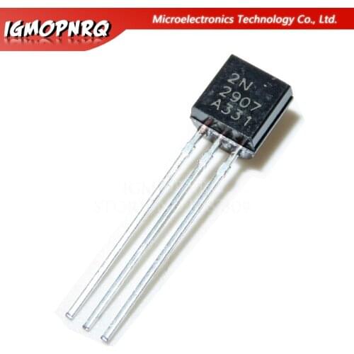 100pcs 2N2907 TO-92 60V 0.8A Bipolar Transistors - BJT PNP Transistor new original